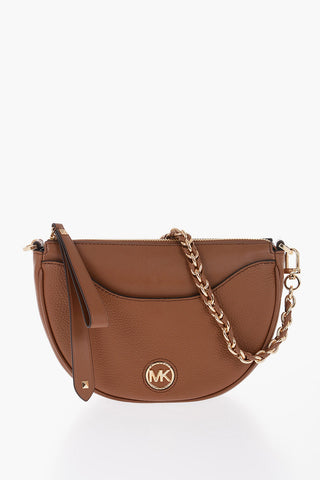 MICHAEL Leather DOVER Crossbody Bag with Golden Details