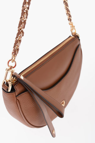 MICHAEL Leather DOVER Crossbody Bag with Golden Details