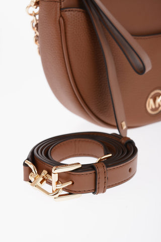 MICHAEL Leather DOVER Crossbody Bag with Golden Details