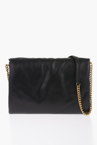 DEVOTION Leather Shoulder Bag with Golden Metal Heart