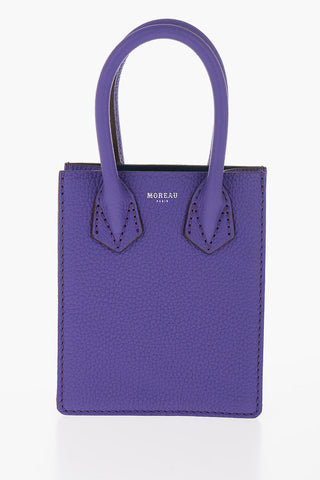 Textured Leather Mini Tote Bag with Remoable Shoulder Strap