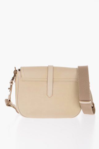 Leather SALLY Messenger Bag with Golden Buckle