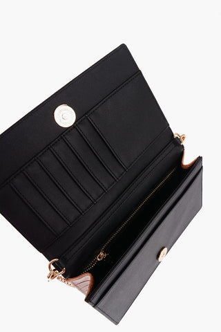 LOVE Crocodile Effect Faux Leather Shoulder Bag with Inner Compartments