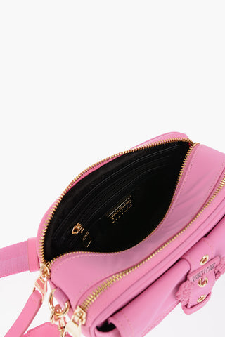 JEANS COUTURE Solid Color Camera Bag with Baroque Buckle