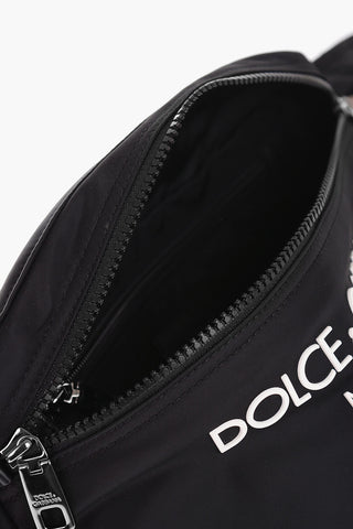 Marsupio in Tinta Unita con Logo in Rilievo