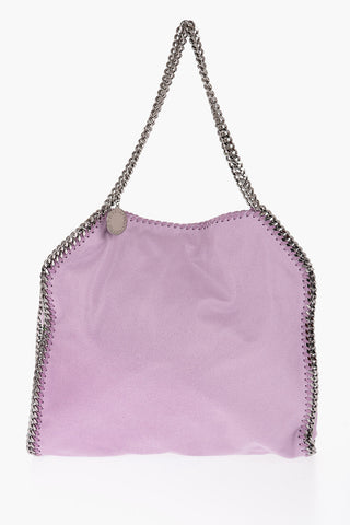 Faux Leather Shoulder Bag FALABELLA with Silver Chain