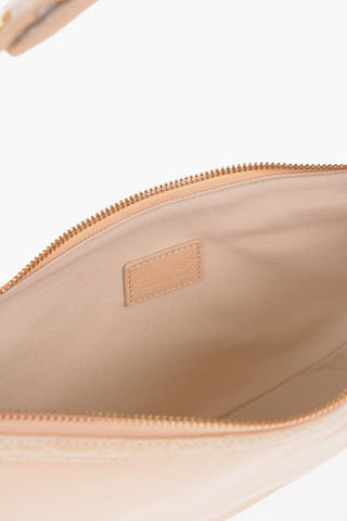 Leather GIB Shoulder Bag with Crocodile Effect Details