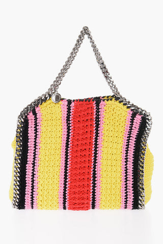 Crochet Shoulder Bag with Silver Chain