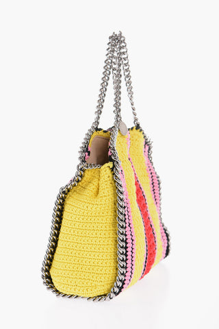 Crochet Shoulder Bag with Silver Chain