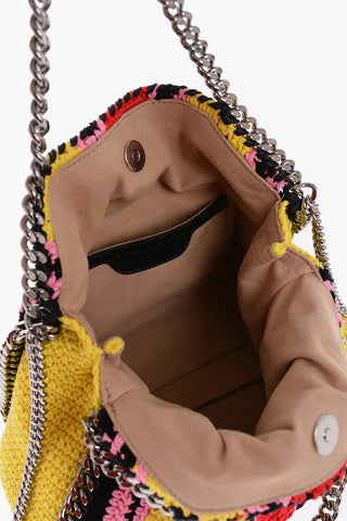 Crochet Shoulder Bag with Silver Chain