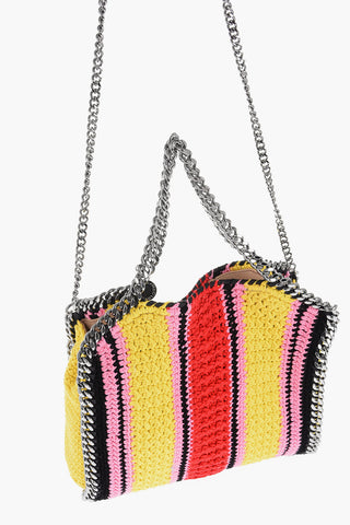 Crochet Shoulder Bag with Silver Chain