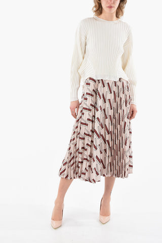 Asymmetric Ribbed Wool Blend Sweater