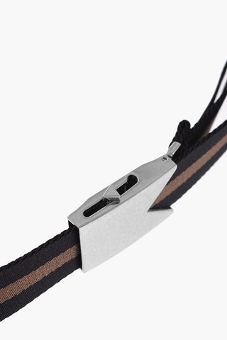 Two-Tone Industrial Belt with Silver Closure 30mm