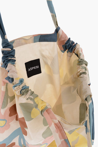 Maxi Borsa Tote a Fantasia Floreale