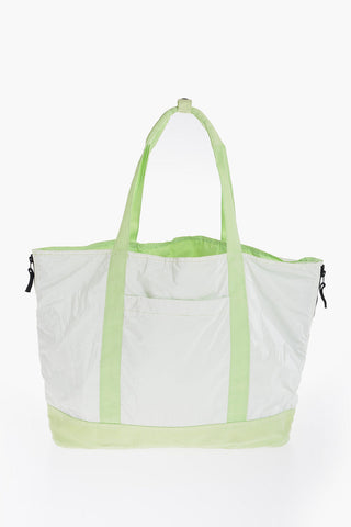 Borsa Tote in Nylon con Dettagli a Contrasto
