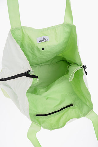 Borsa Tote in Nylon con Dettagli a Contrasto