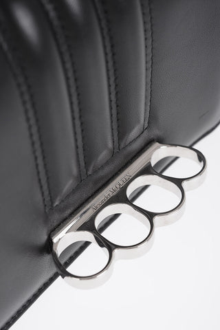 Borsa a Tracolla FOUR RING MINI in Pelle con Abbelliento Color Argento 
