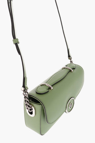 Leather PETITE GG Crossbody Bag with Silver-Tone Logo