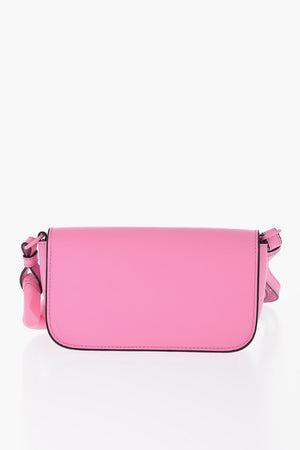 Mini Lederschultertasche mit Kettendetail