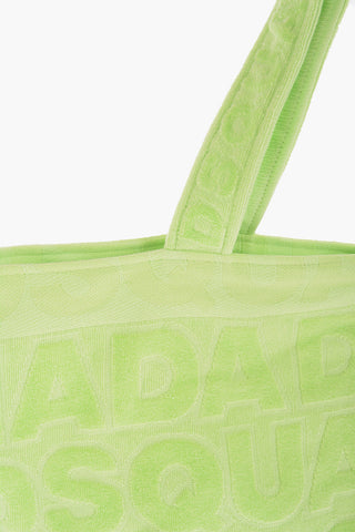 Maxi Borsa Tote in Spugna di Cotone con Logo All-Over