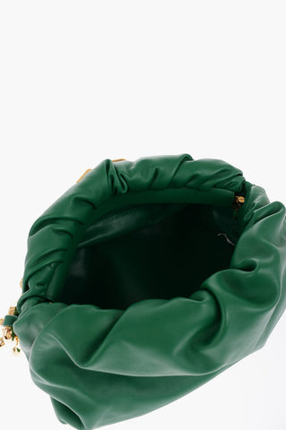 Solid Color Leather Clutch with Removable Golden Chain