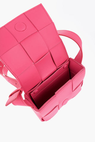Braided Leather CANDY CASSETTE Mini Crossbody Bag
