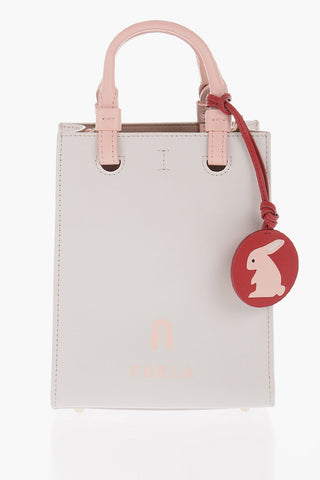 Leather Mini Tote Bag with Removable Shoulder Strap