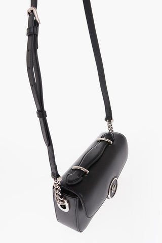 Leather PETITE GG Crossbody Bag with Silver-Tone Logo
