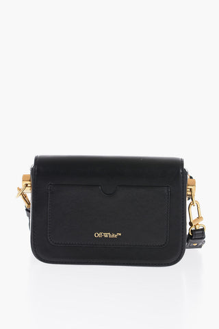 Leather PLAIN BINDER Crossbody Bag with Golden Details