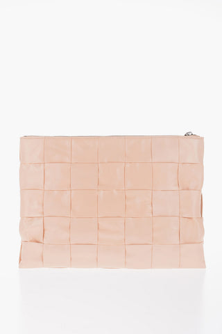 Braided Design Leather Clutch