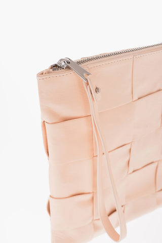 Braided Design Leather Clutch