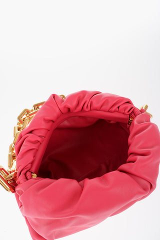Solid Color Leather Clutch with Removable Golden Chain