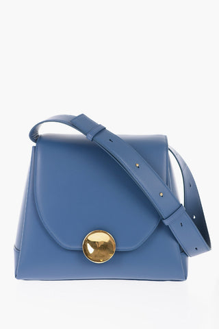Leather VICTOR Shoulder Bag with Golden Plaque