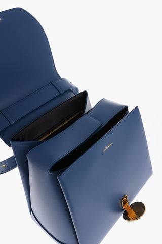 Leather VICTOR Shoulder Bag with Golden Plaque