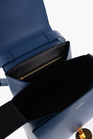 Leather VICTOR Shoulder Bag with Golden Plaque