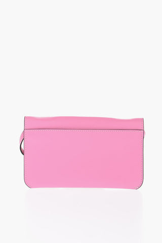 Leather Phone Pouch Bag with Golden Chain
