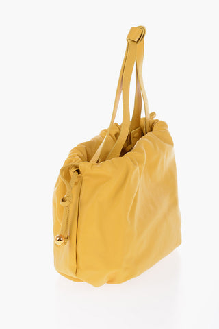 Leather BULB Shoulder Bag with Golden Details