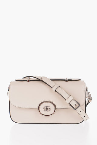 Leather PETITE GG Crossbody Bag with Silver-Tone Logo