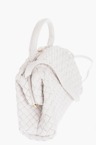 Braided Leather THE MINI HANDLE Handbag with Removable Shoulder Strap
