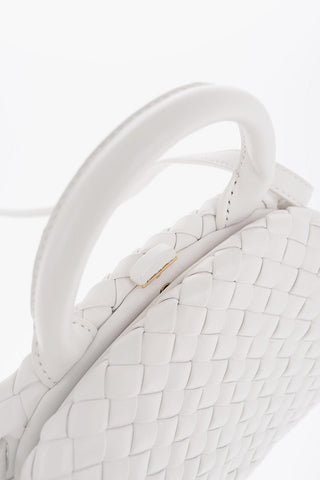 Braided Leather THE MINI HANDLE Handbag with Removable Shoulder Strap