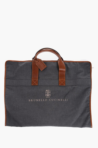 Solid Color Garment Bag with Contrasting Details