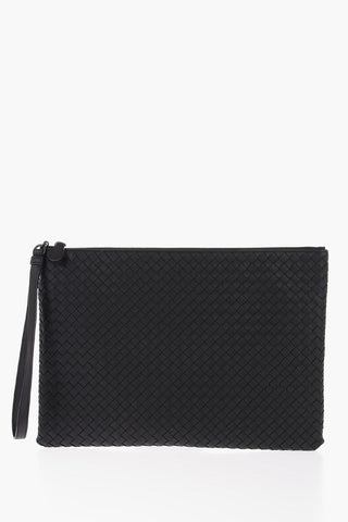 Maxi Pochette in Pelle Intrecciata
