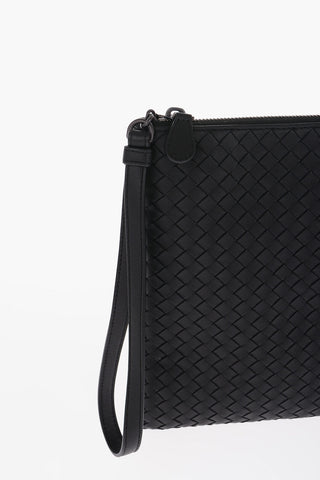 Maxi Pochette in Pelle Intrecciata