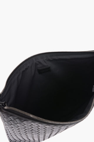 Maxi Pochette in Pelle Intrecciata