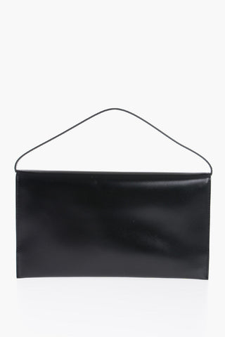 Borsa in Pelle a Tinta Unita con Tracolla Removibile