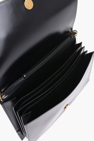 Borsa in Pelle a Tinta Unita con Tracolla Removibile