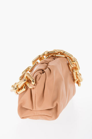 Leather THE CHAIN POUCH Bag with Magnetic Closure