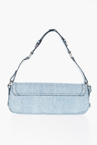 Borsa a spalla MADDY In Pelle effetto Denim con Borchie