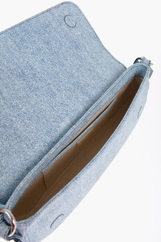 Borsa a spalla MADDY In Pelle effetto Denim con Borchie