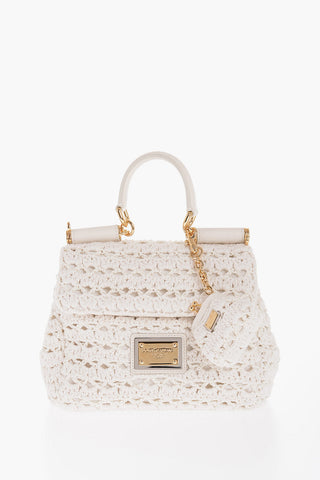 Borsa a Mano in Crochet con Charm Removibile
